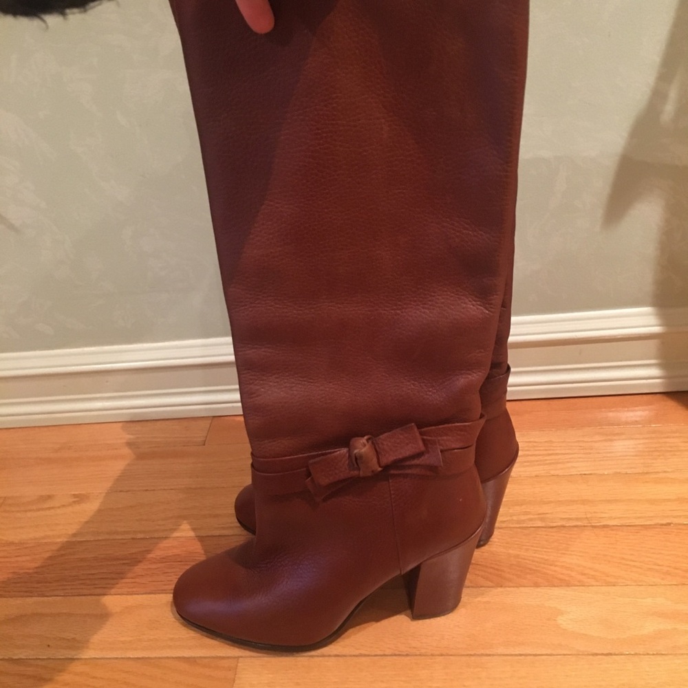 Kate Spade Leather Boots Brick Color 39 (I wear a 9)